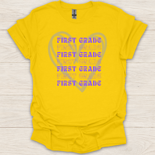 First Grade Heart T-Shirt