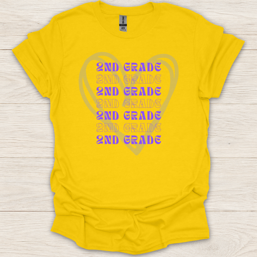 2nd Grade Hearts T-Shirt