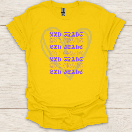 2nd Grade Hearts T-Shirt