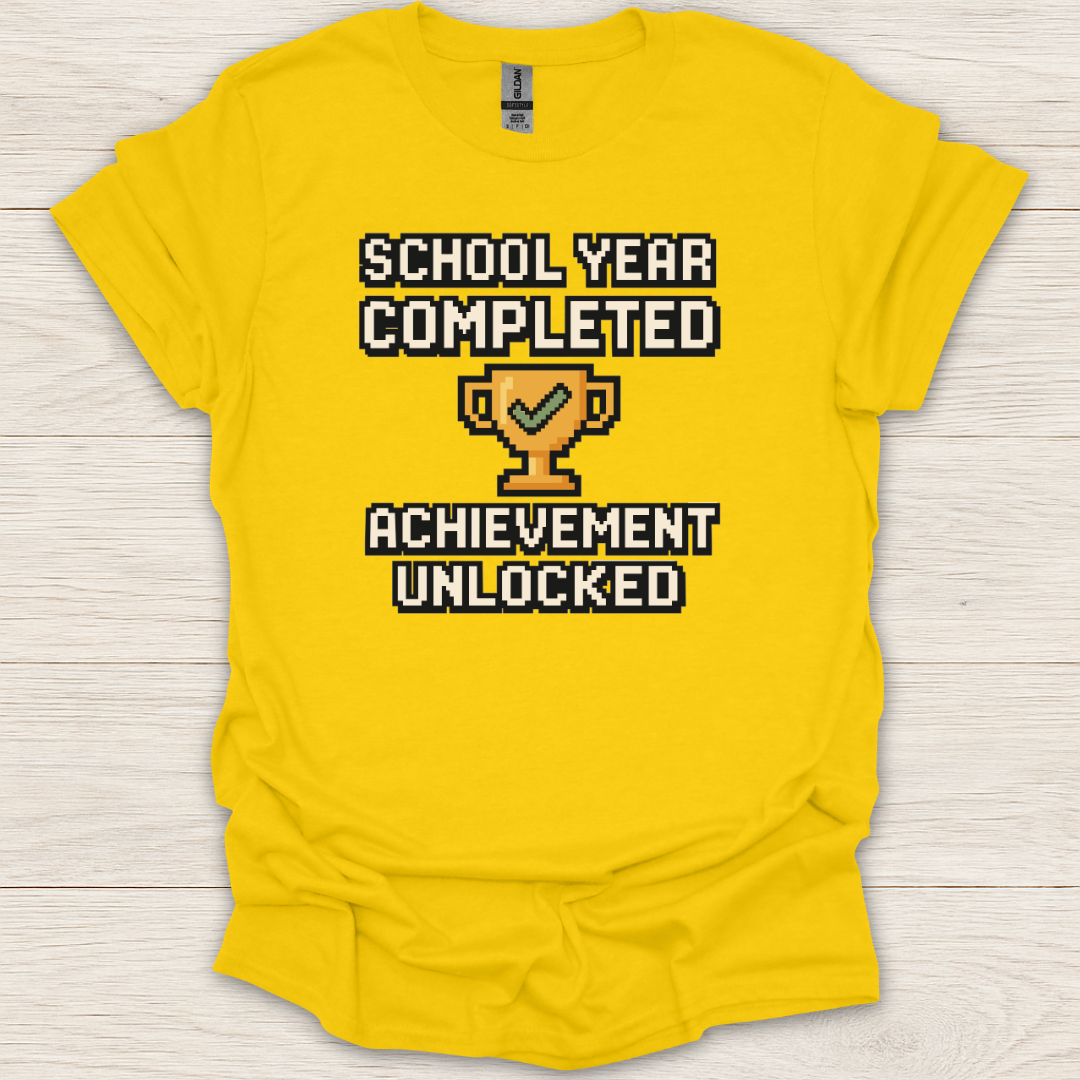 School Year Completed Achievement Unlocked T-Shirt