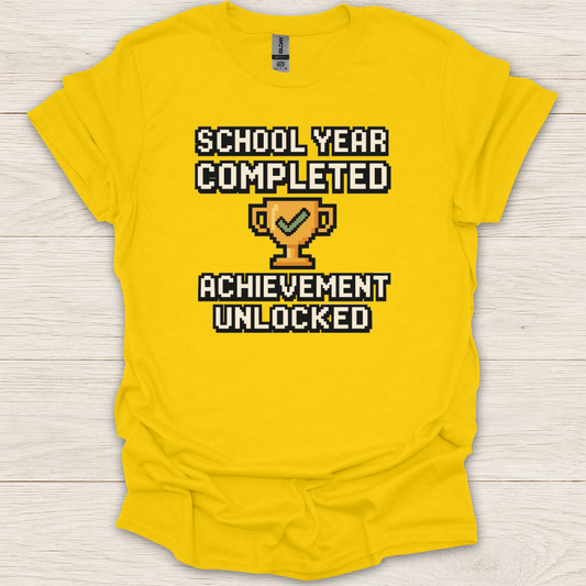 School Year Completed Achievement Unlocked T-Shirt