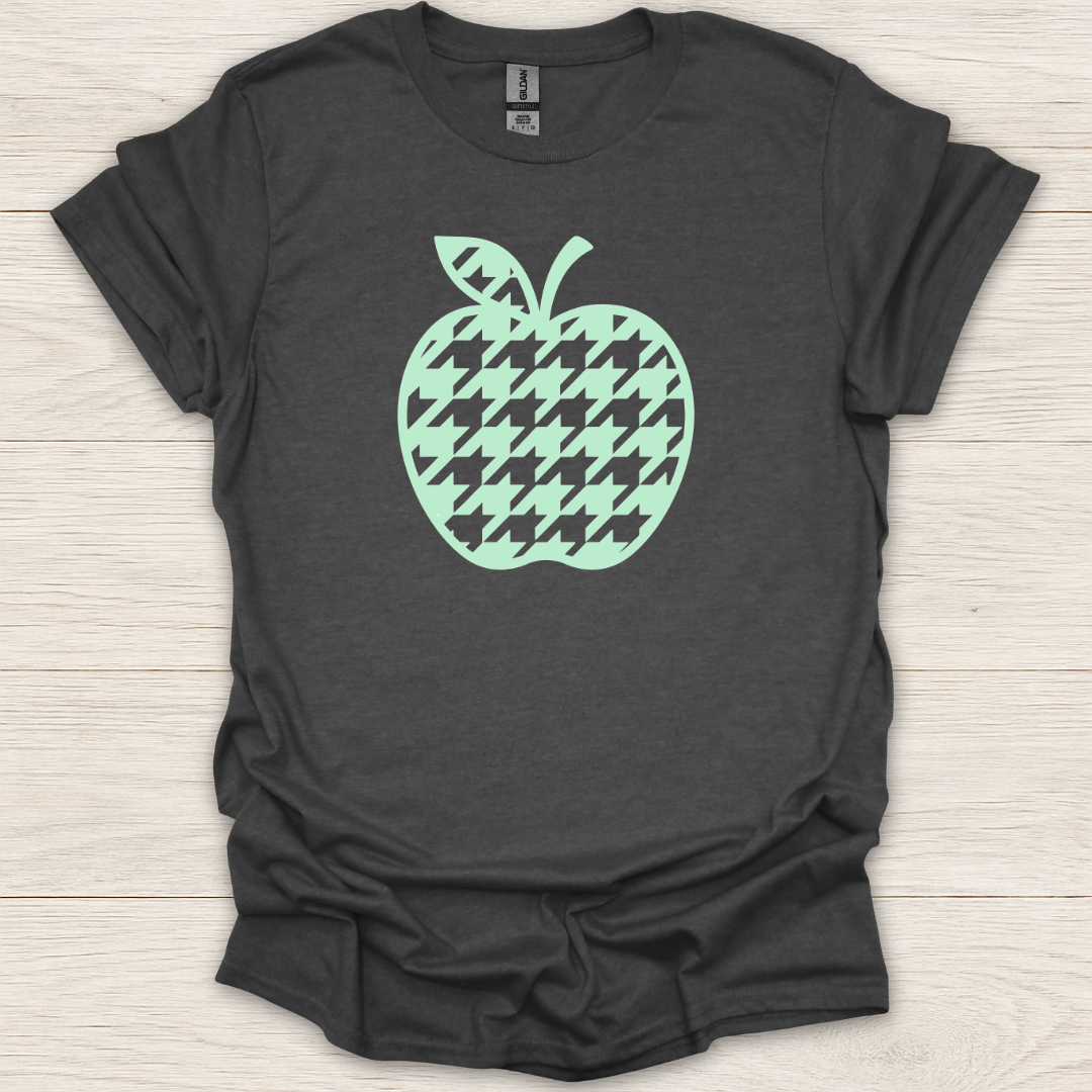 Green Pastel Apple Houndstooth T-Shirt