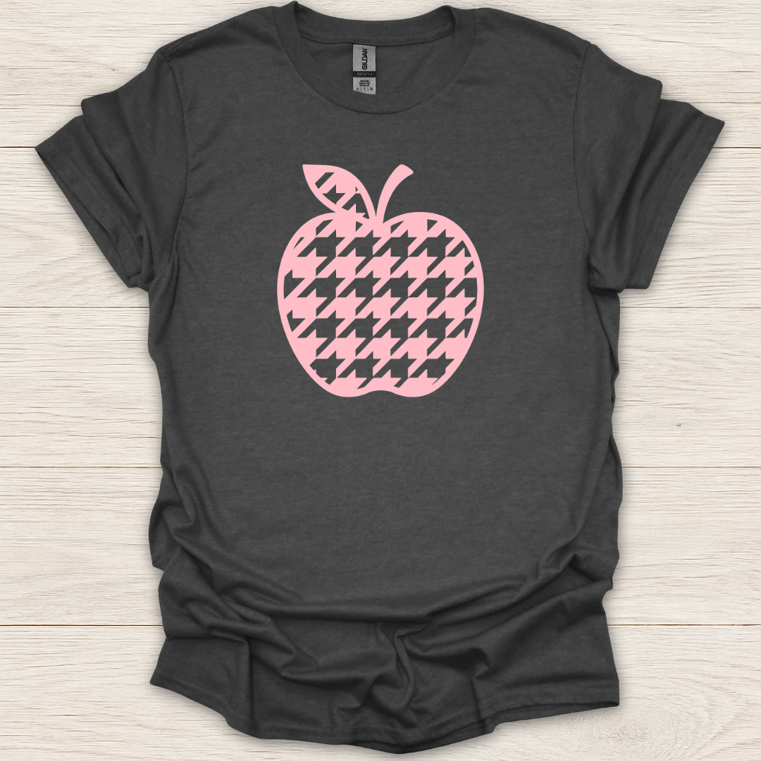 Pink Pastel Apple Houndstooth T-Shirt