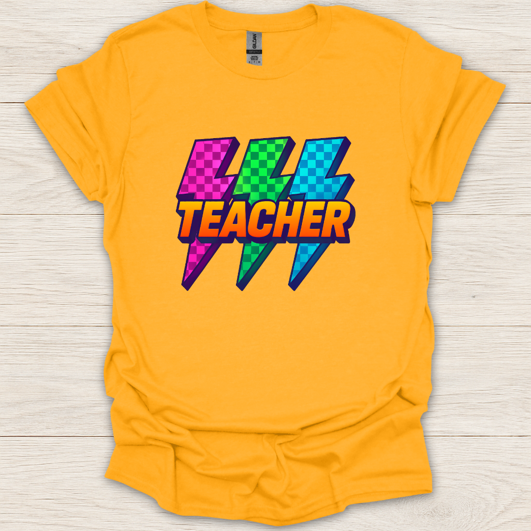 90s Pop Art Teacher Lightning T-Shirt