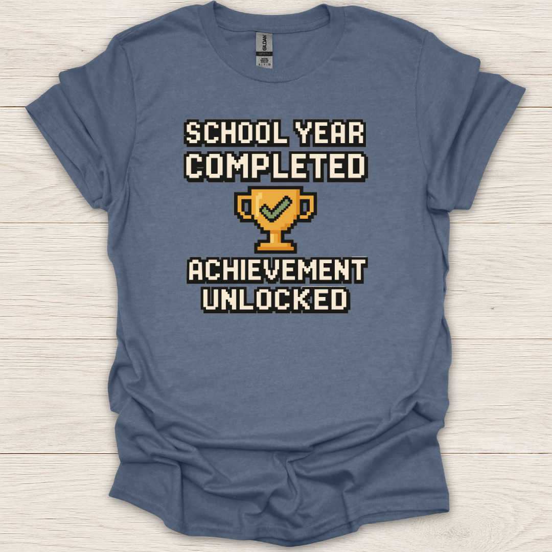 School Year Completed Achievement Unlocked T-Shirt