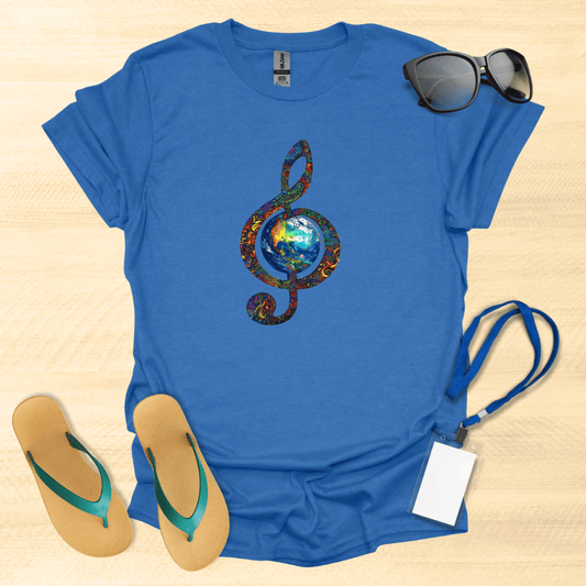 Treble Clef Earth T-Shirt