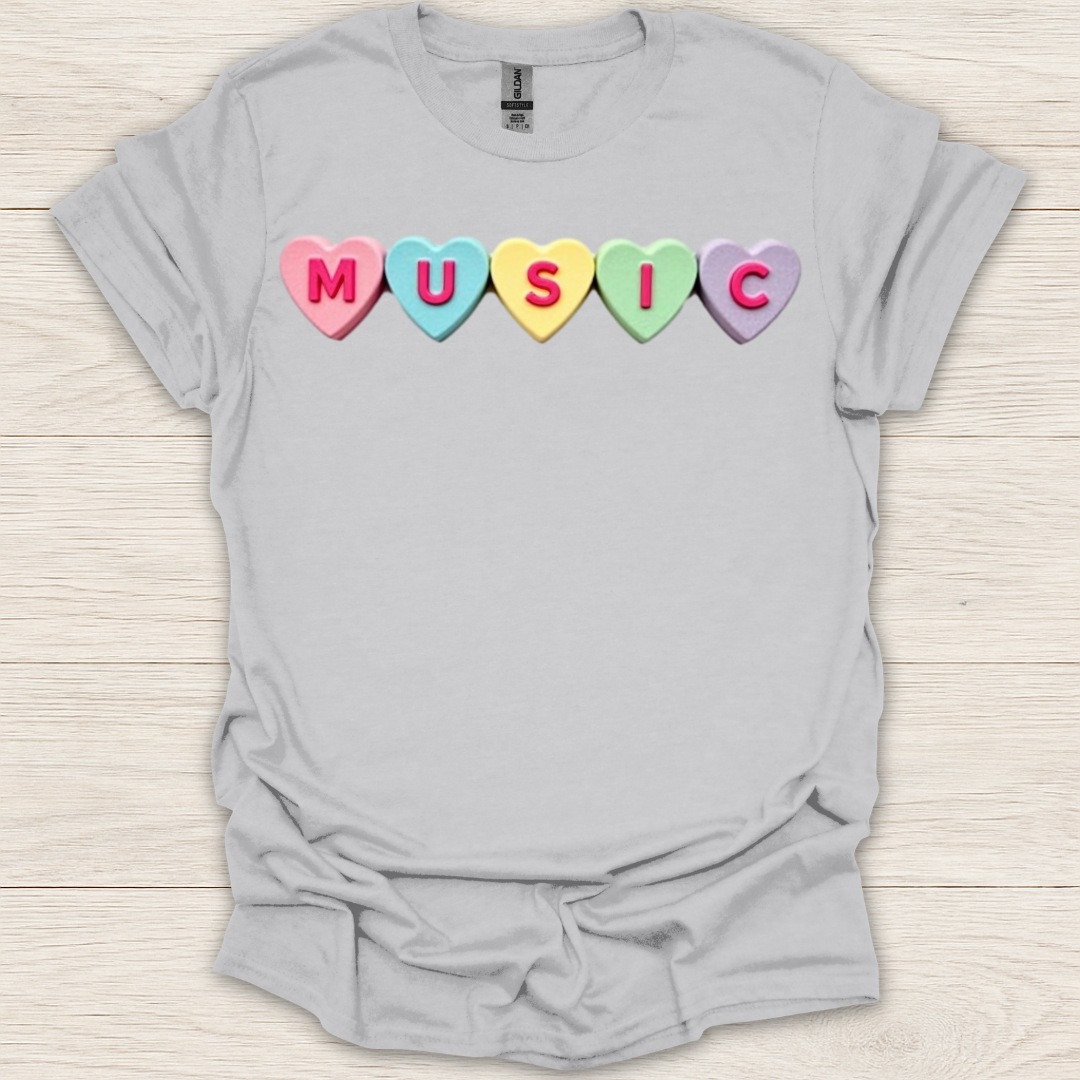 Music Candy Heart T-Shirt