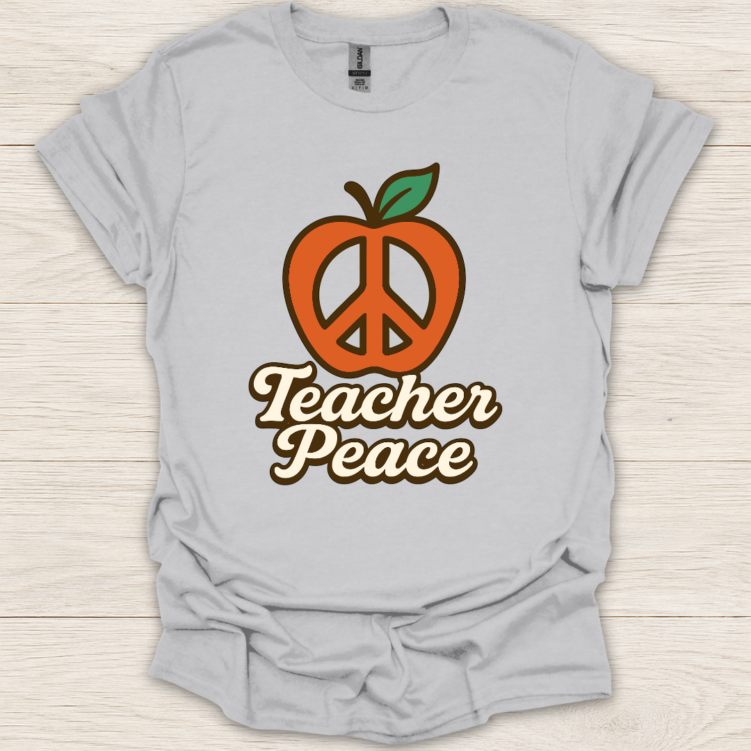 Teacher Peace Apple T-Shirt