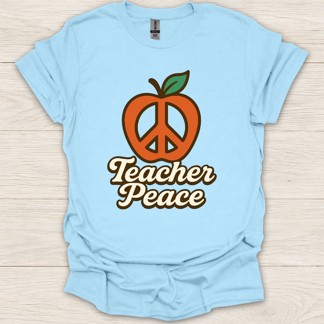 Teacher Peace Apple T-Shirt