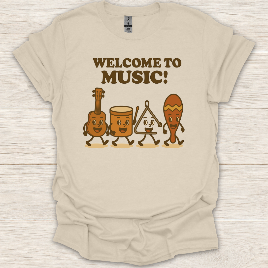 Welcome to Music Kawaii Characters T-Shirt