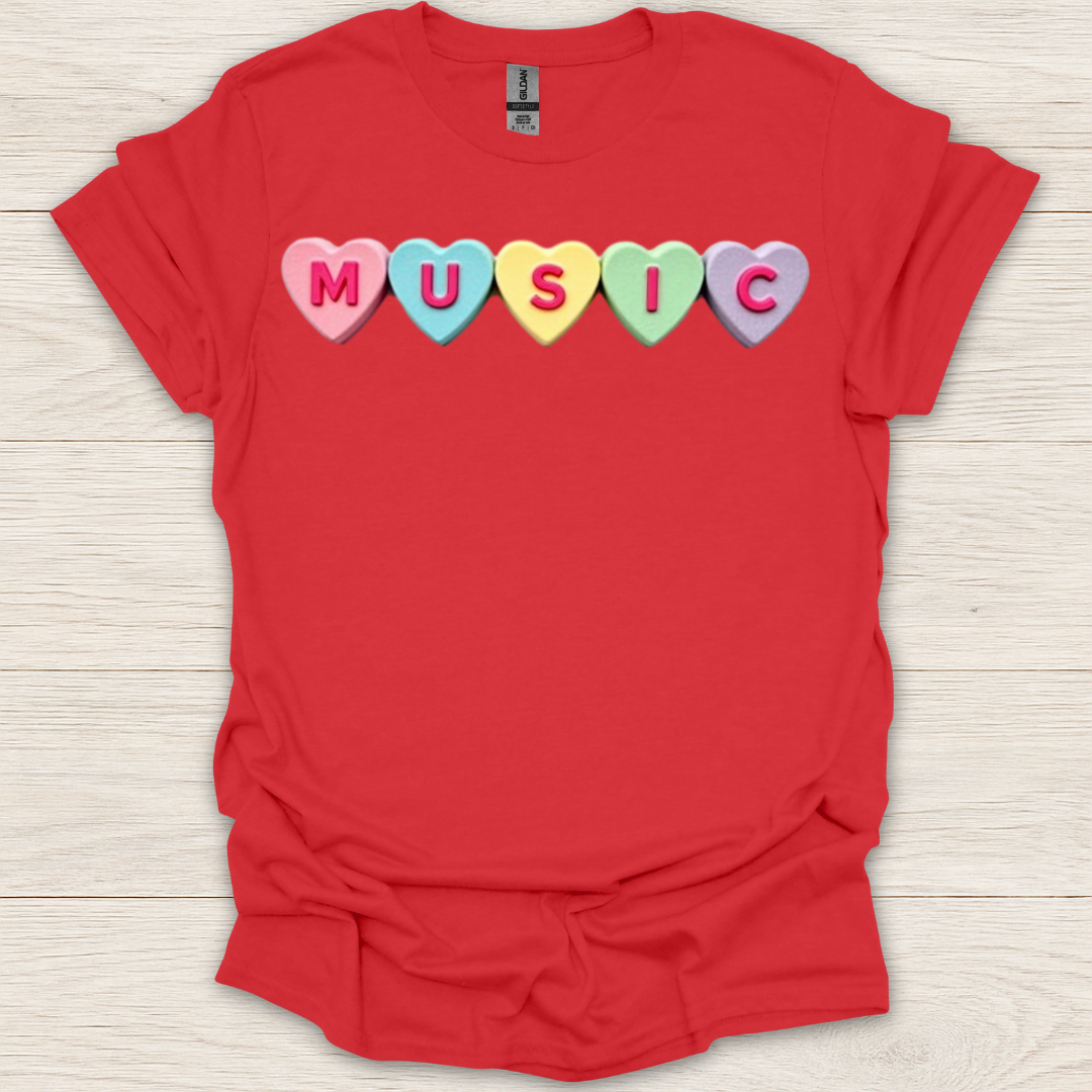 Music Candy Heart T-Shirt