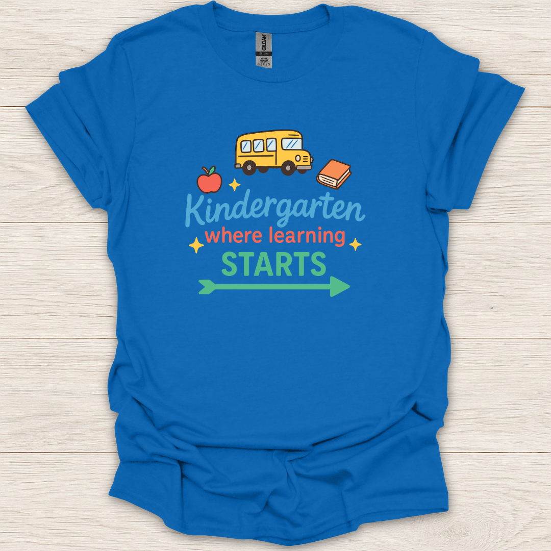 Kindergarten Where Learning Starts T-Shirt