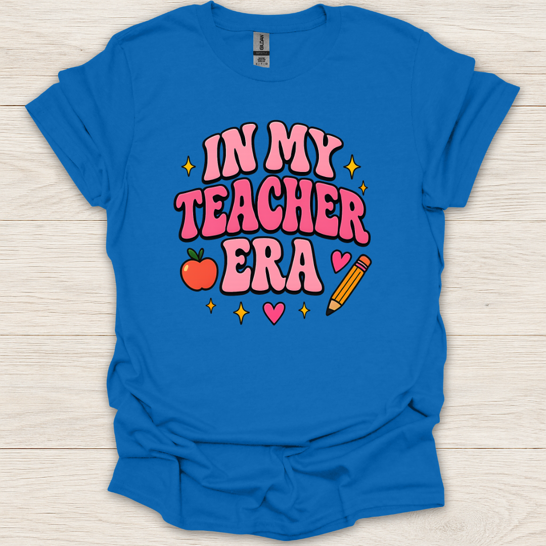 In My Teacher Era Pencil & Apple T-Shirt