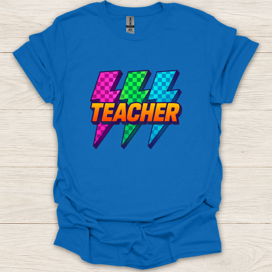 90s Pop Art Teacher Lightning T-Shirt