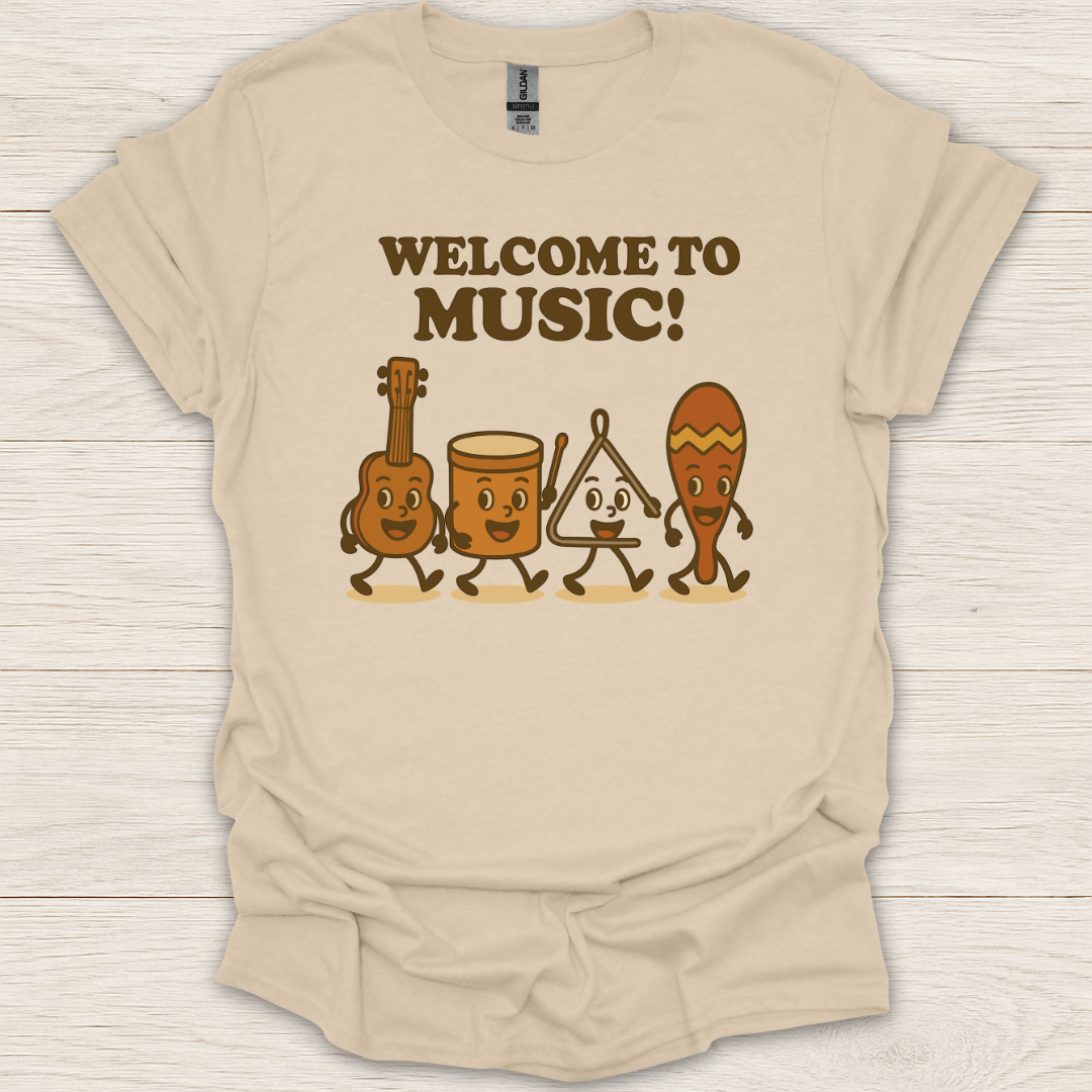 Welcome to Music Kawaii Characters T-Shirt