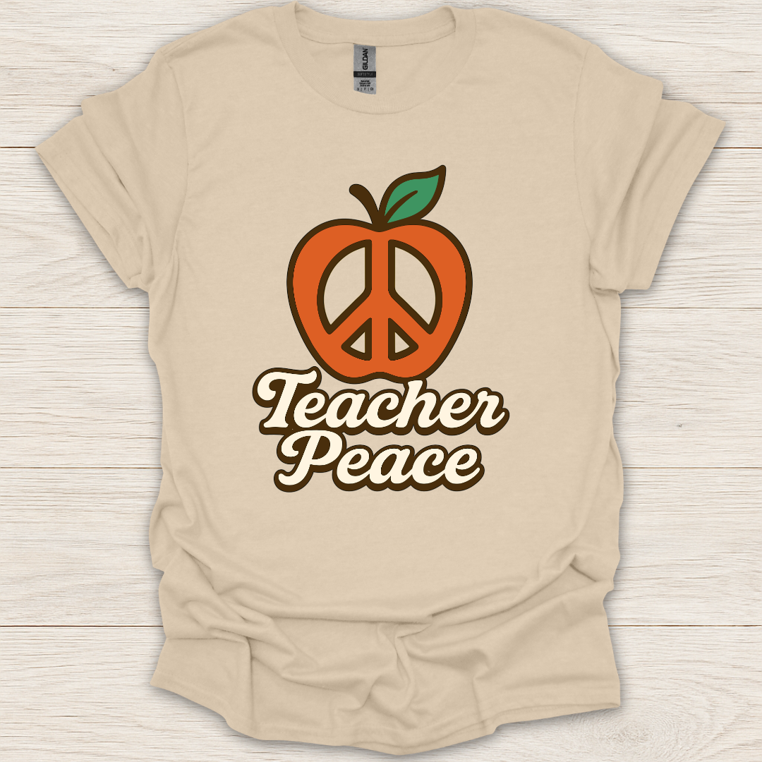 Teacher Peace Apple T-Shirt