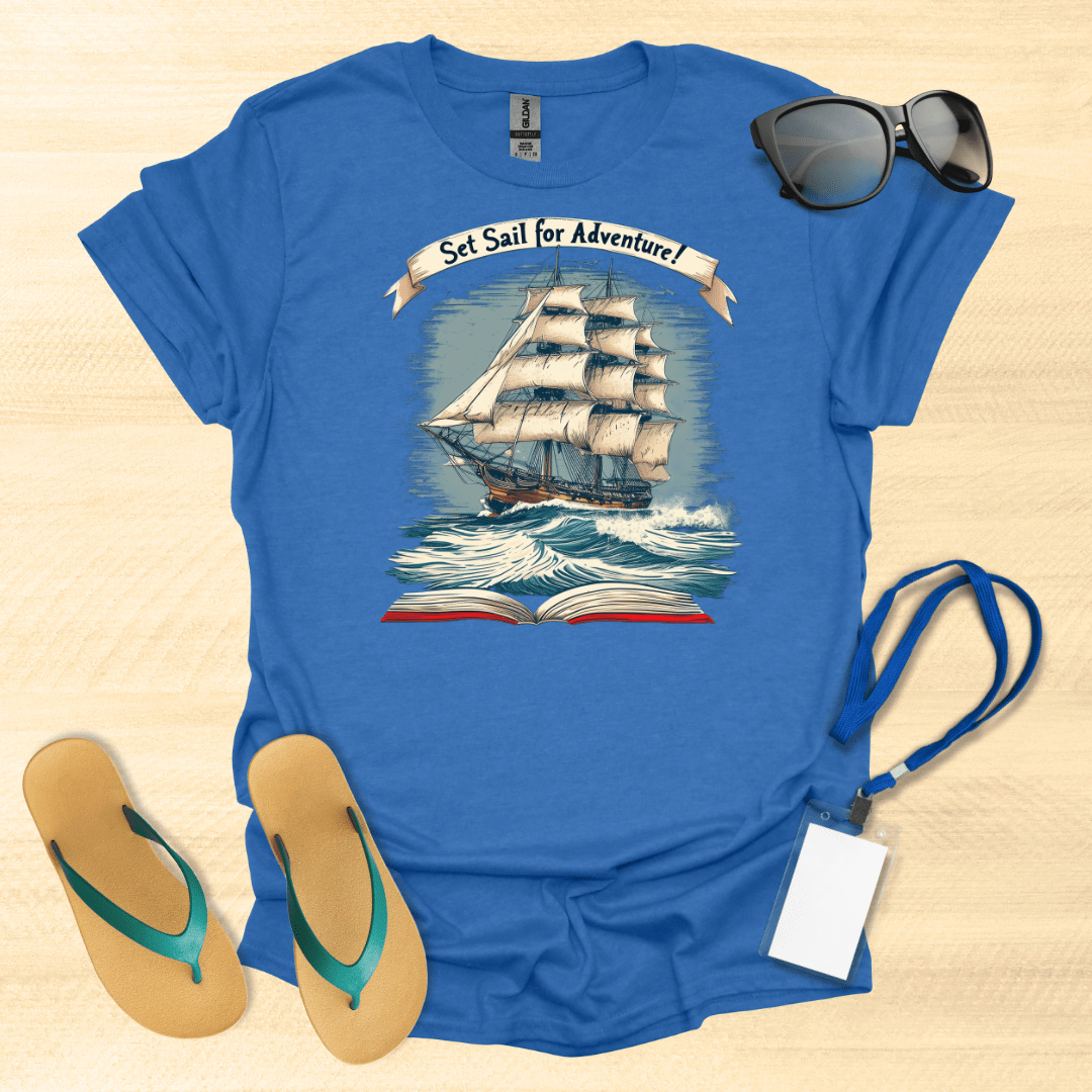 Set Sail for Adventure Book T-Shirt