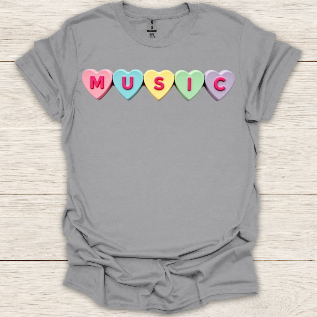 Music Candy Heart T-Shirt