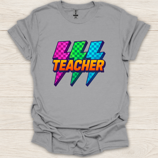 90s Pop Art Teacher Lightning T-Shirt