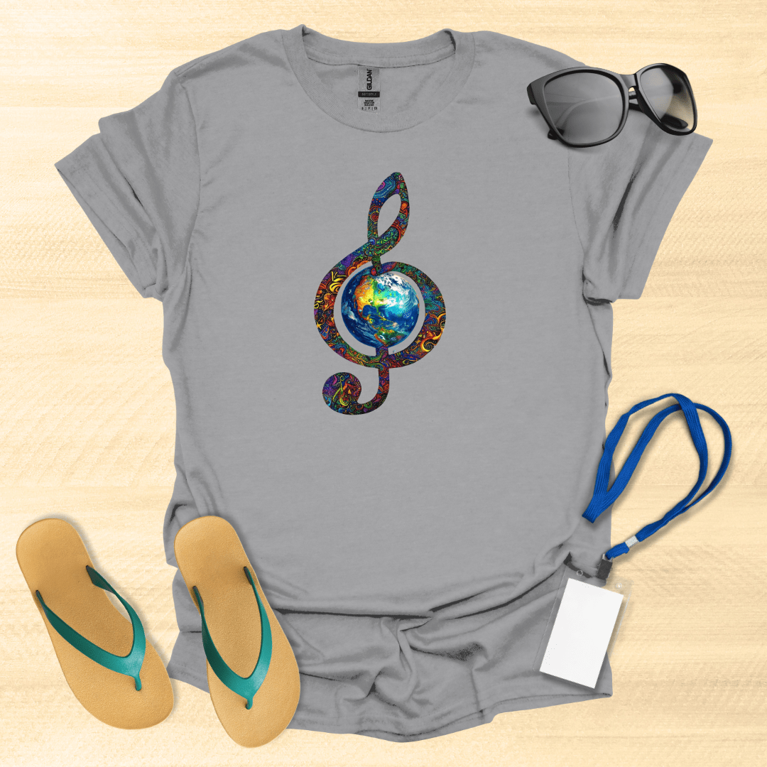 Treble Clef Earth T-Shirt