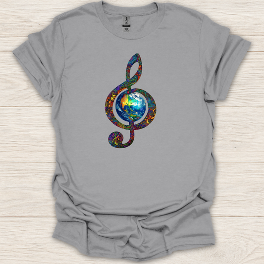 Treble Clef Earth T-Shirt