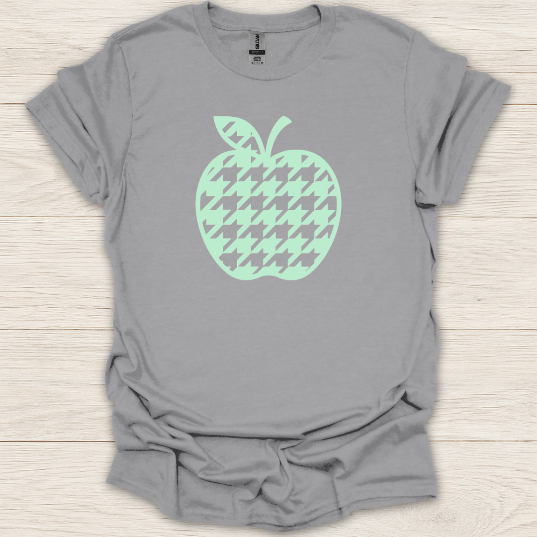 Green Pastel Apple Houndstooth T-Shirt