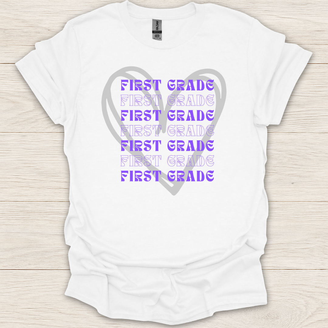 First Grade Heart T-Shirt