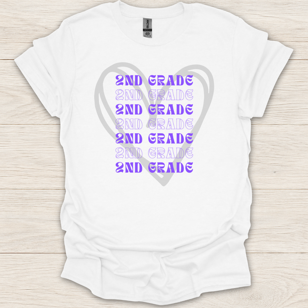 2nd Grade Hearts T-Shirt