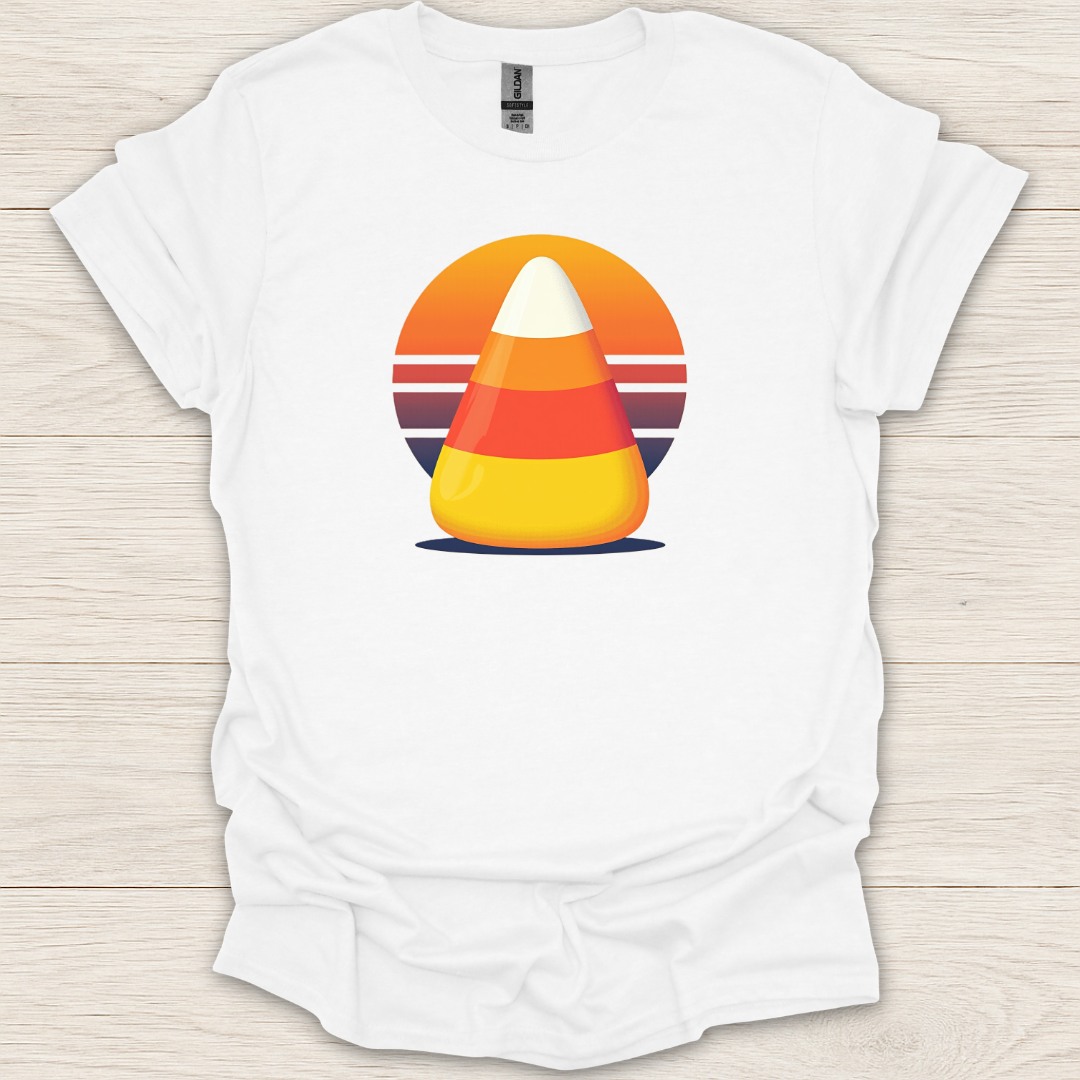 Candy Corn Retro Sunset T-Shirt