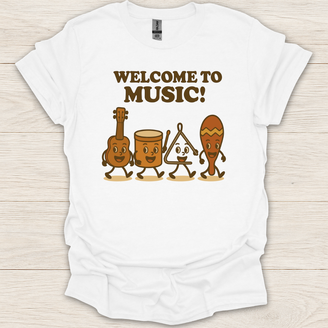 Welcome to Music Kawaii Characters T-Shirt