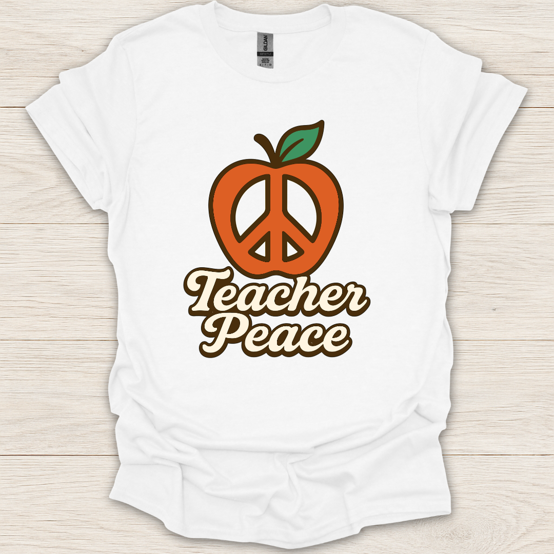 Teacher Peace Apple T-Shirt